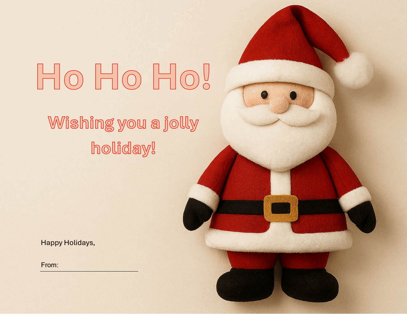 Editable Holiday Card Template - PDF