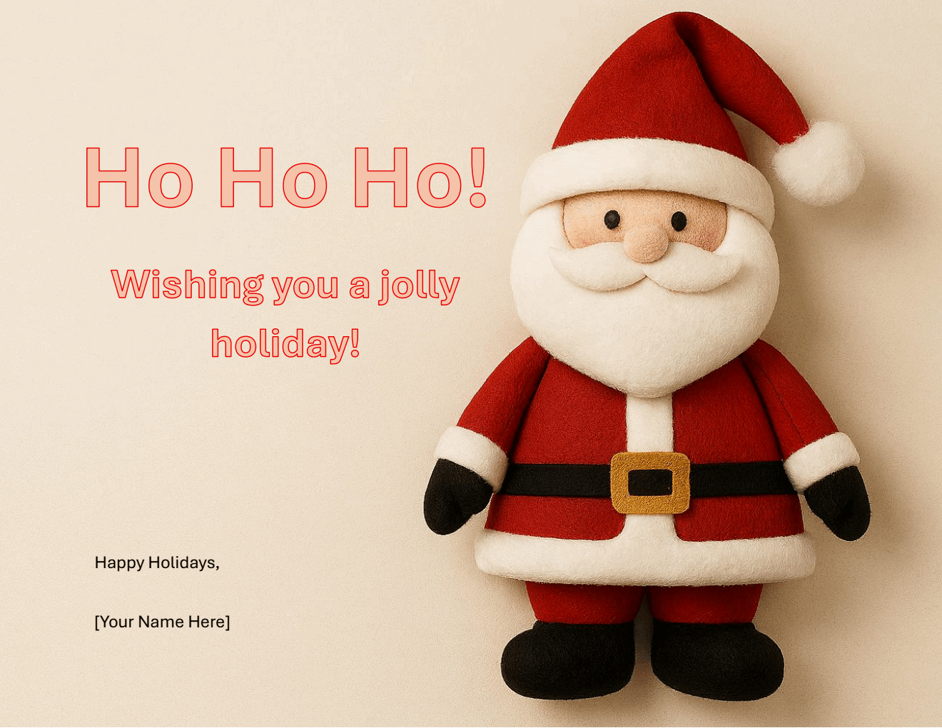 Editable Holiday Card | Free Word Download