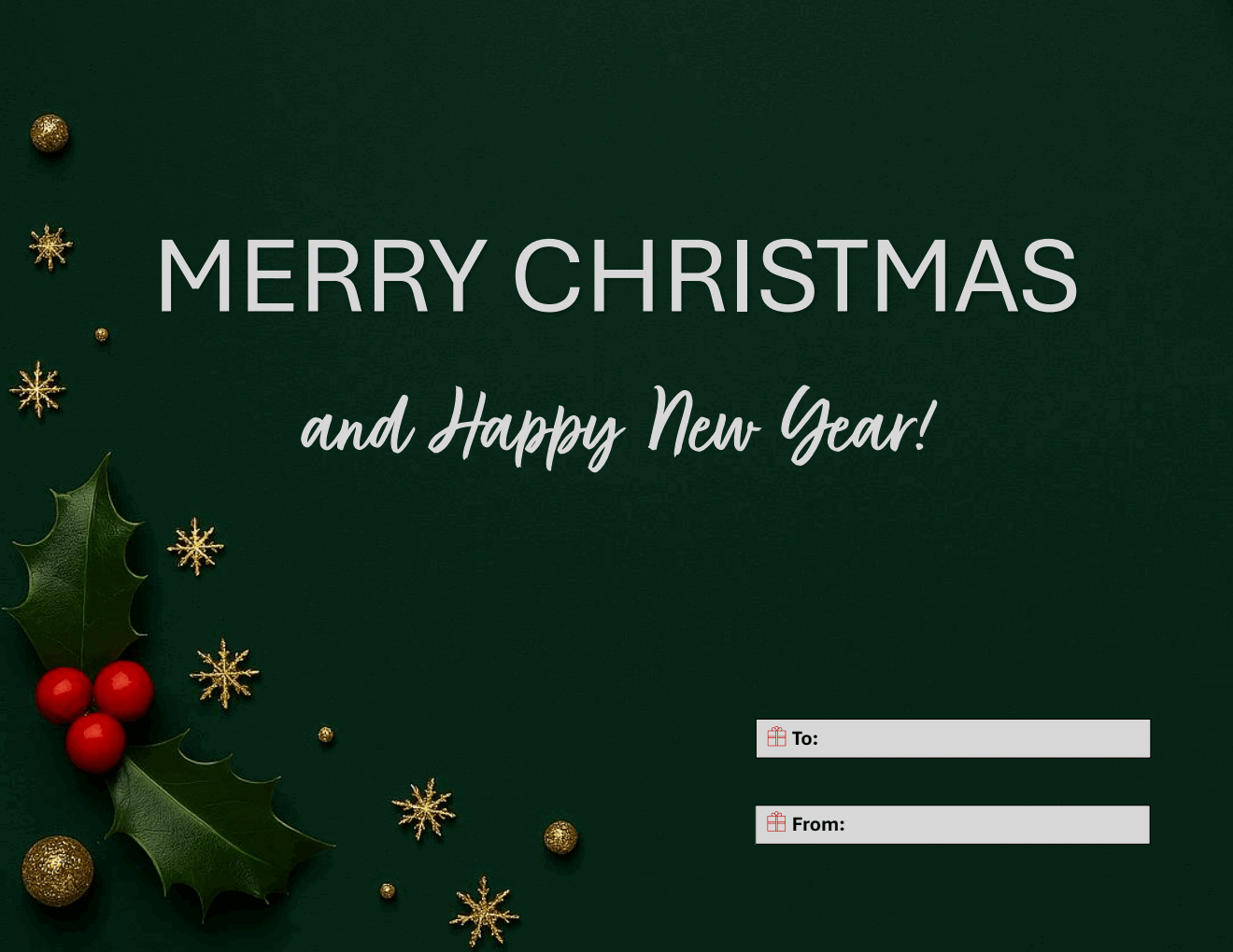 Editable Holiday Greeting Card | Free Word Download