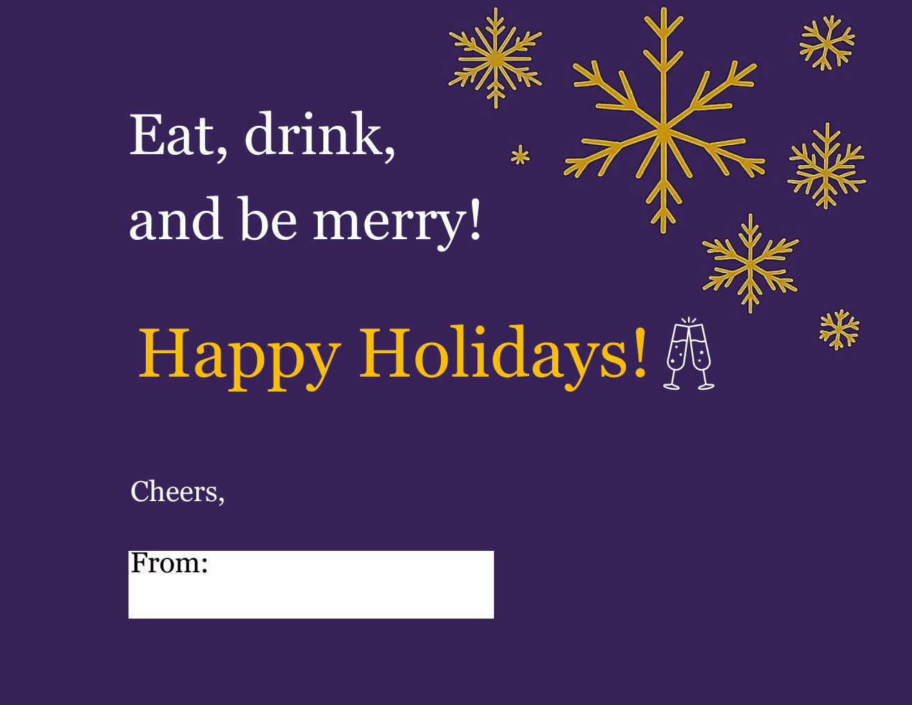 Fillable Christmas Card Template - PDF