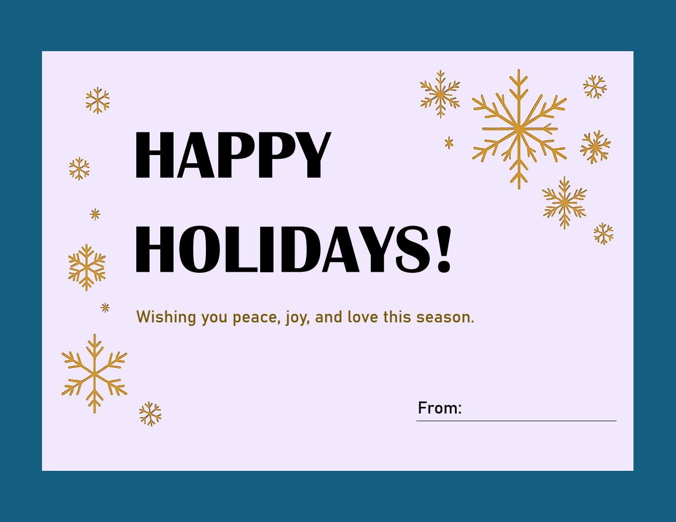Customizable Christmas Card Template - PDF