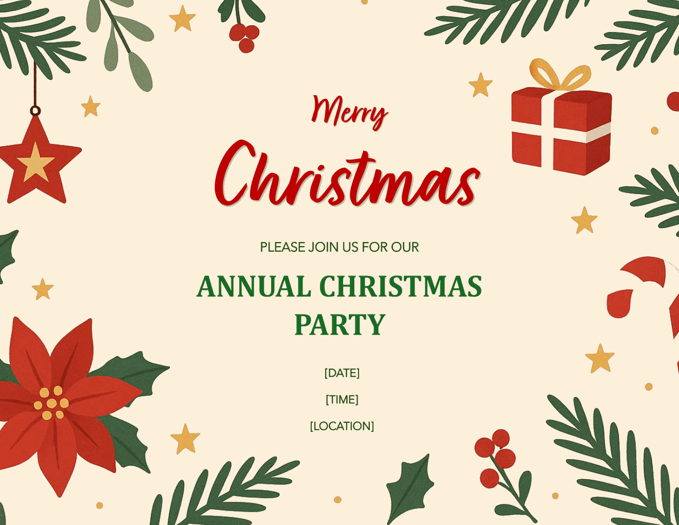  Christmas Party Invitation Template Word