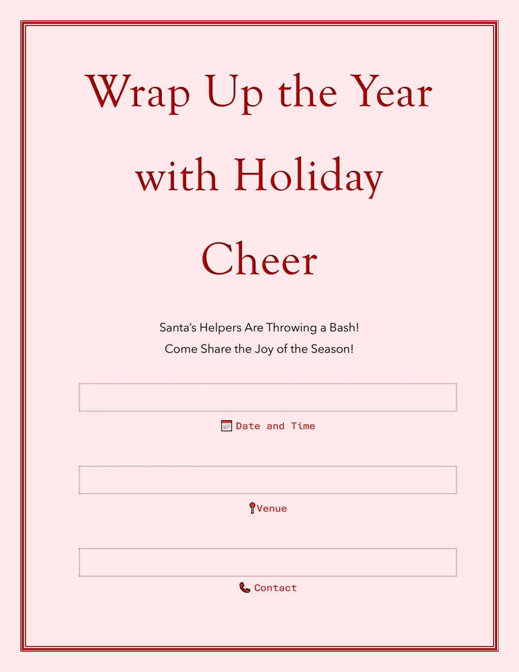 Free Christmas Party Invitation Word Template (Festive Finale)