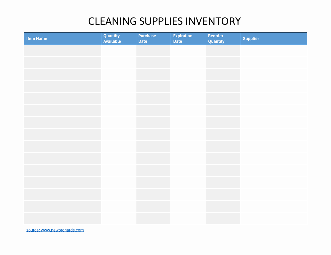 Free Editable Supplies Inventory Template (PDF)