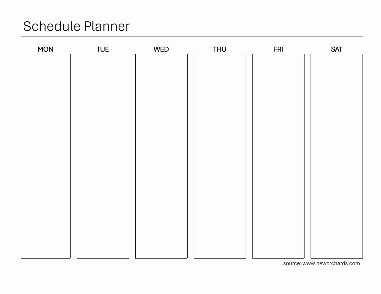 Course Schedule Planner Printable in Word