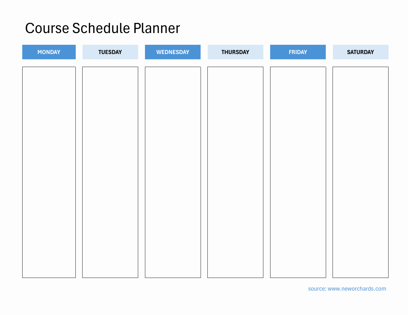 Course Schedule Planner  in PDF