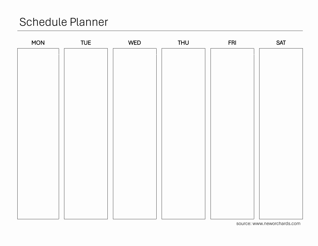 Course Schedule Planner Printable in PDF