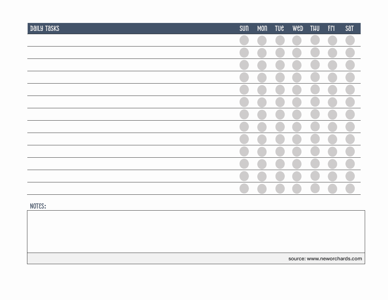 Free Editable Daily Checklist Template Word