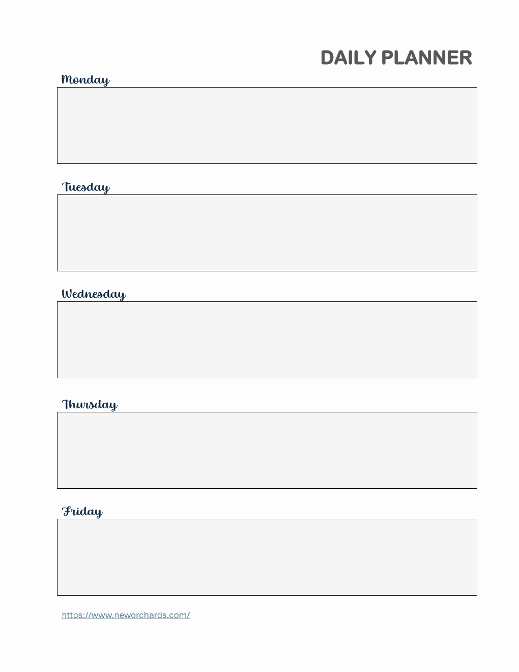 Free Daily Planner and Checklist Template in Word  (Printable)