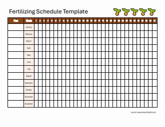 Editable Fertilizing Schedule Template - Free Download in Word