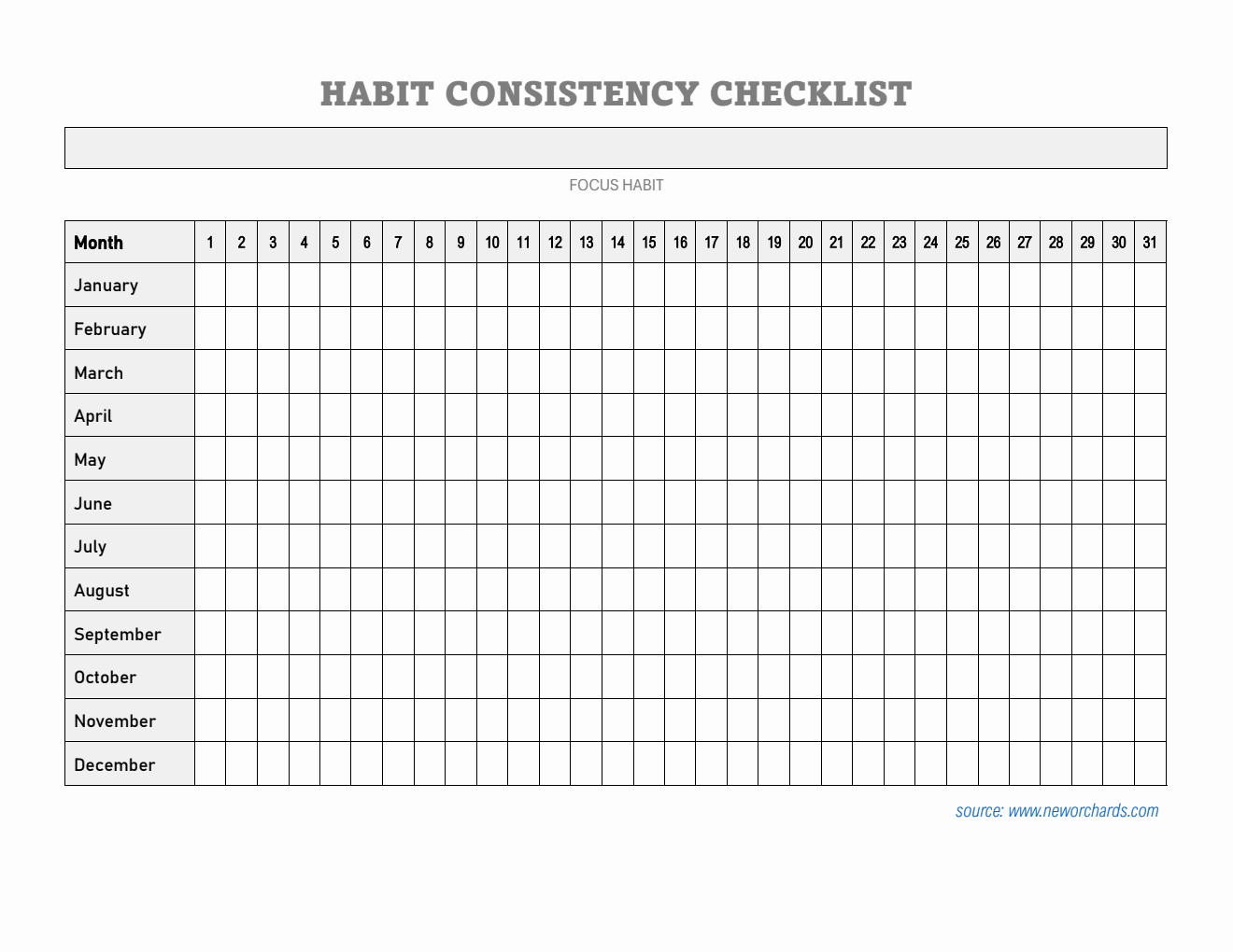  Habit Tracker Template in PDF