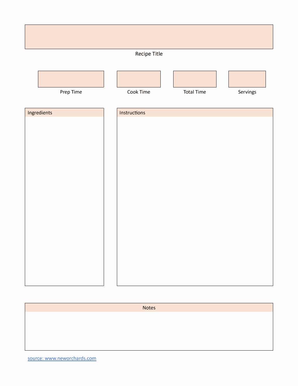 Recipe Card | Free to Download in Word (Customizable)