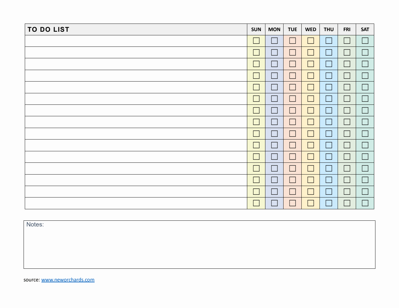 Free  Word To Do List Template