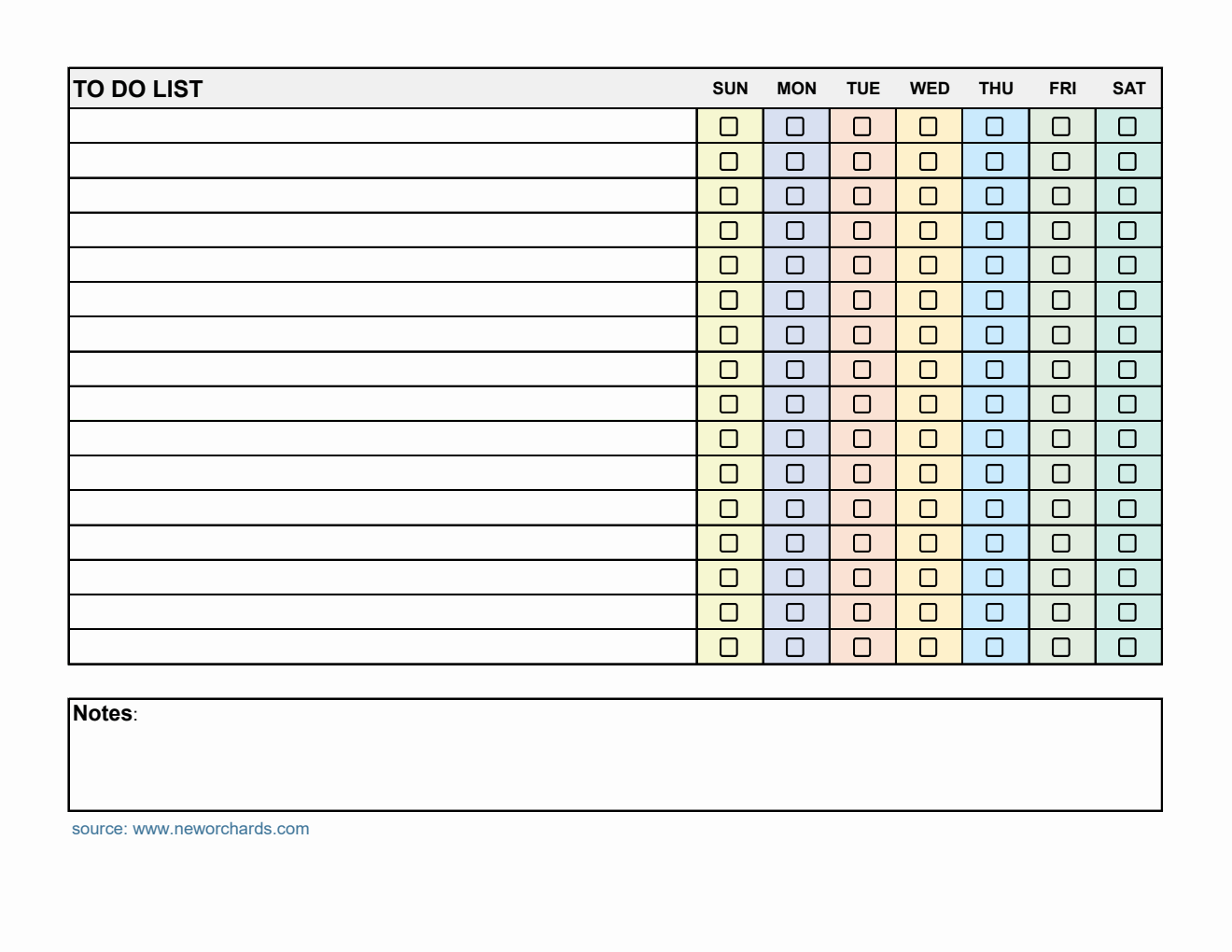 Free  Excel To Do List Template