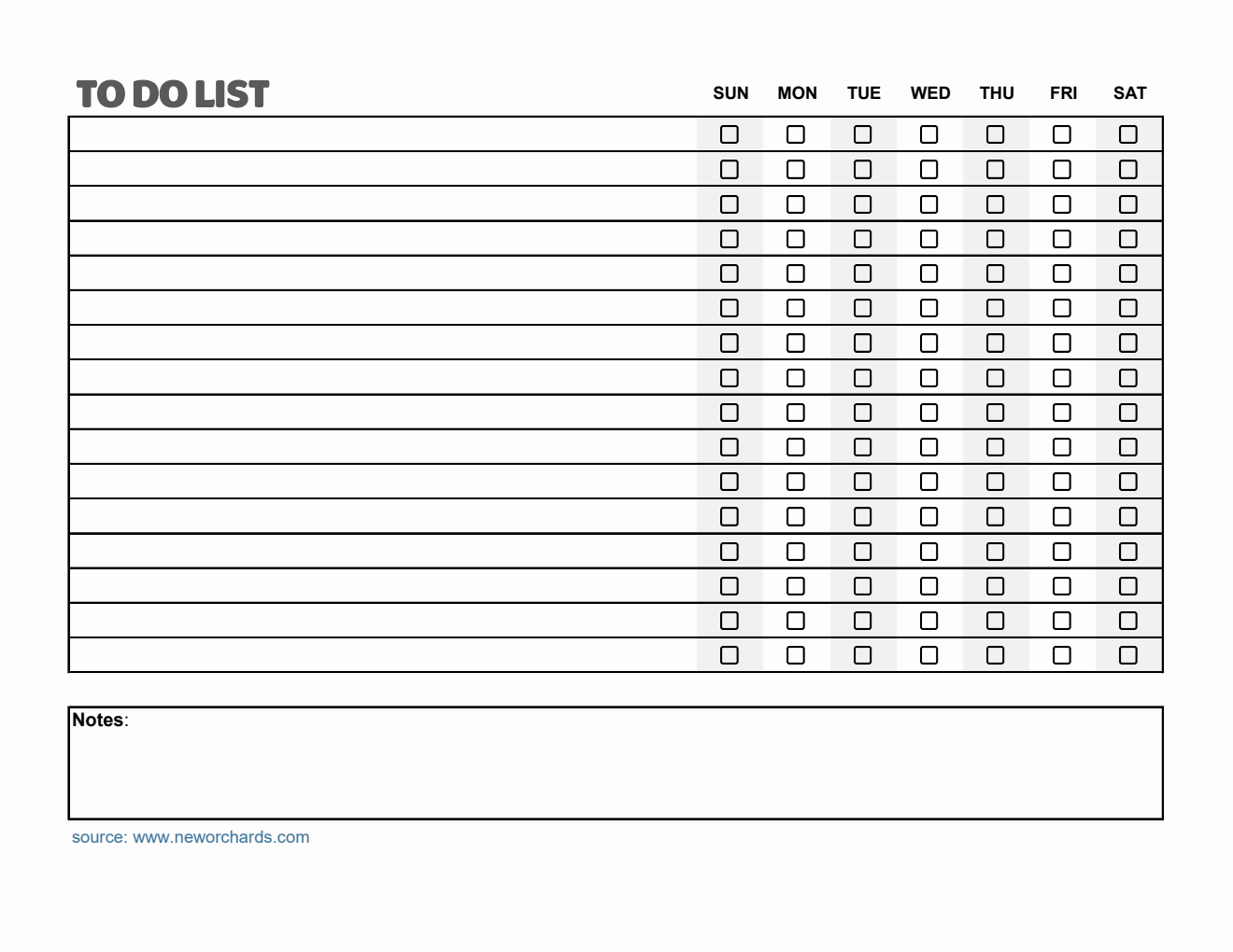 Free Editable Excel To Do List Template