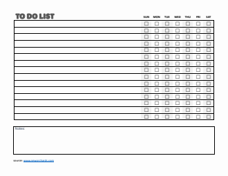 Free Editable Word To Do List Template