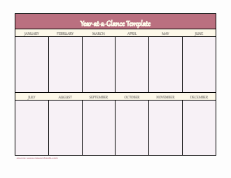 Year-at-a-Glance Template Word