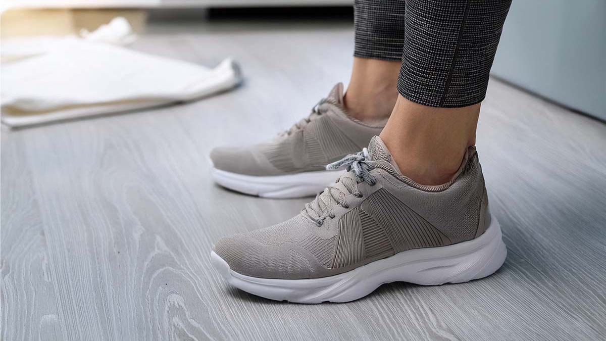 Wearing Comfy Shoes For Chores