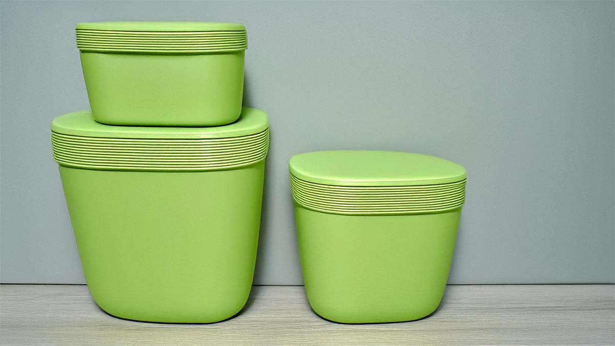 Green Stackable Containers