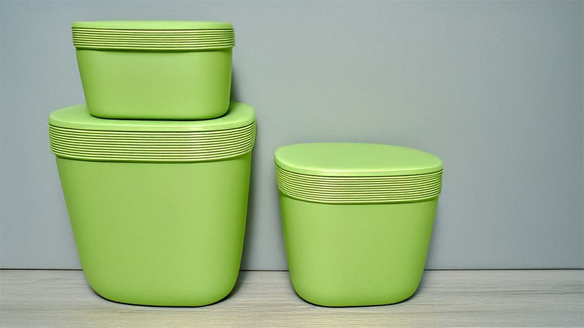 Green Stackable Containers