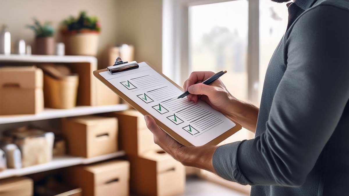 Man Holding Checklist Clipboard