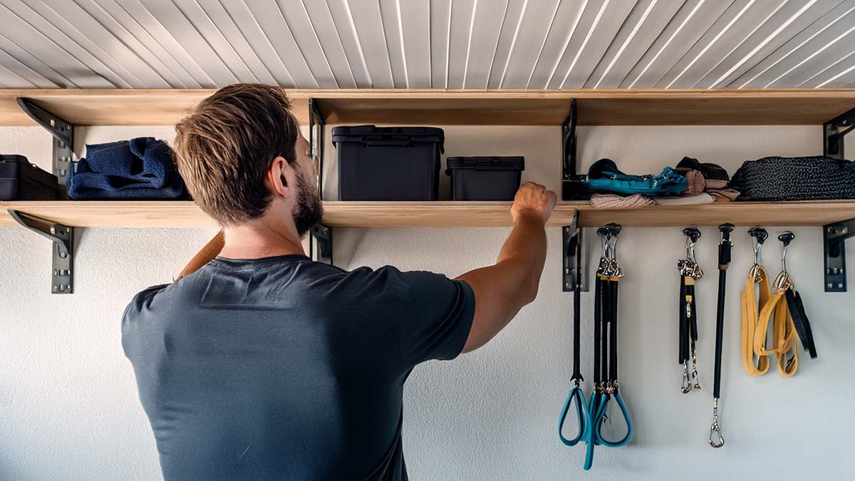 Man Organizing Utility Space