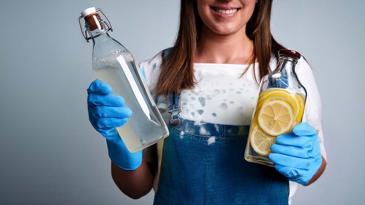 Woman Holding Lemon Extract