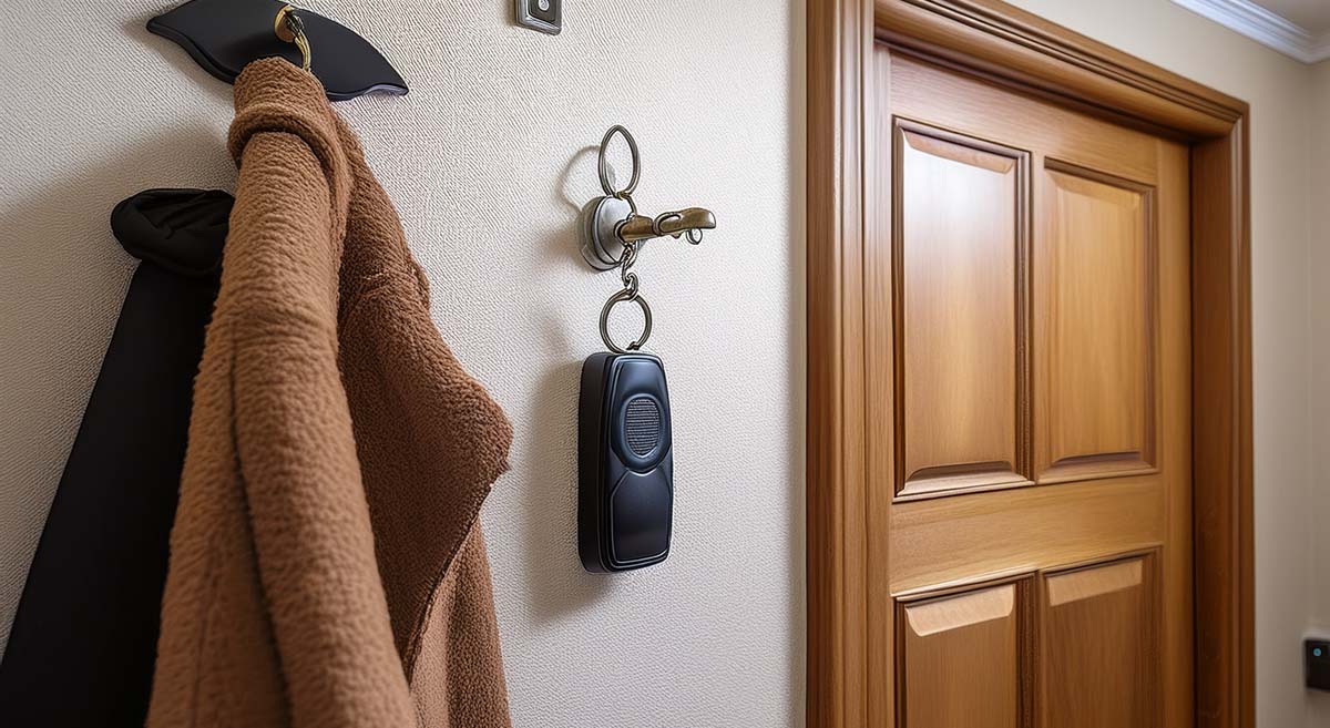 Magnets And Storage Hooks Near Door