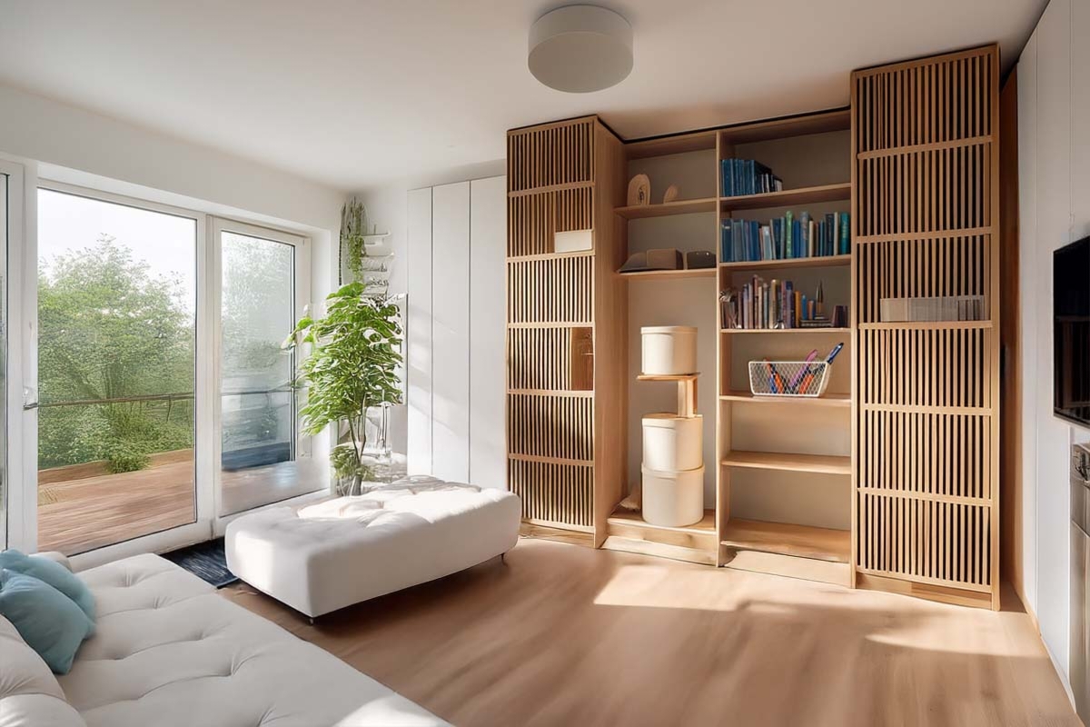 Tall Storage Cabinet With Books