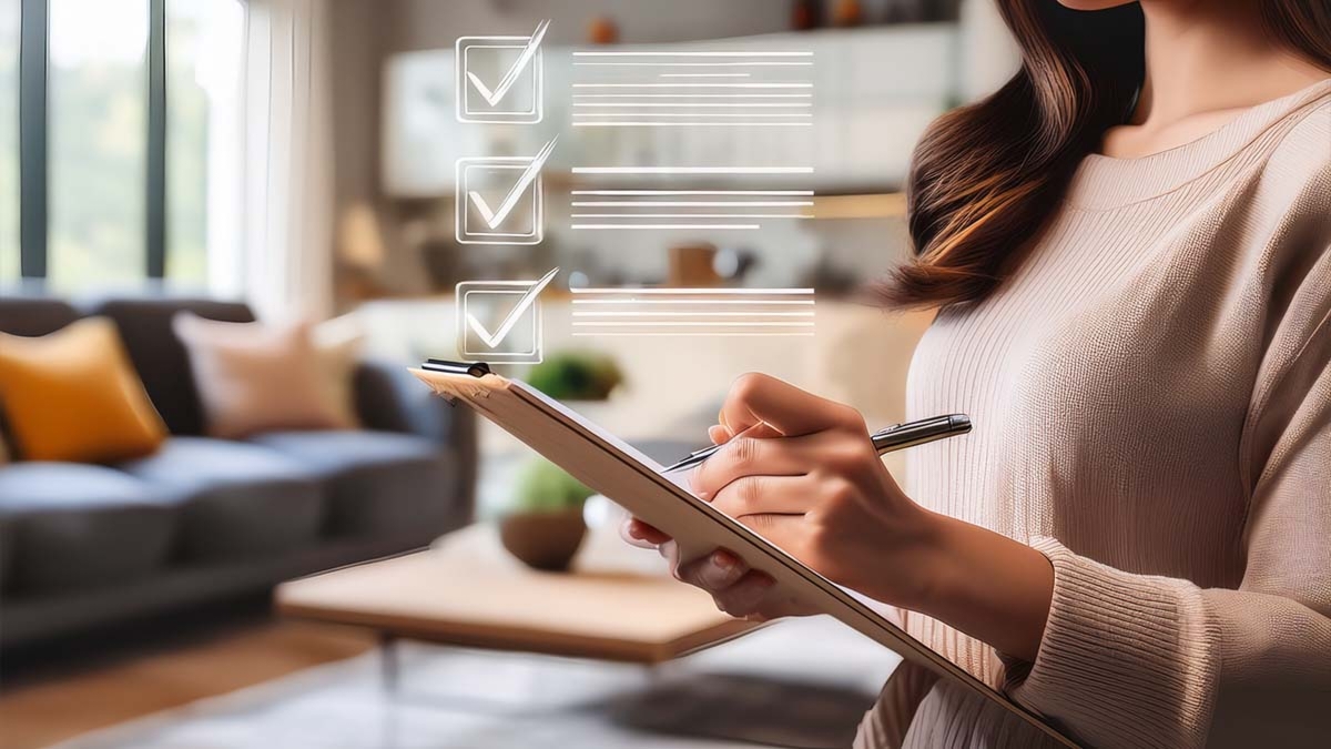 Woman Using A Checklist