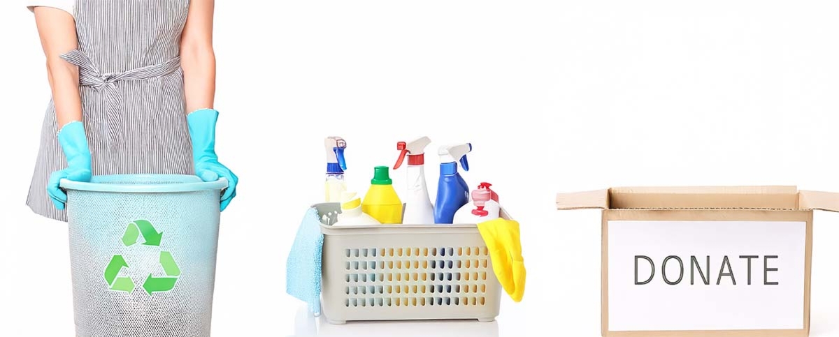 Cleaning Supplies And Donation Box