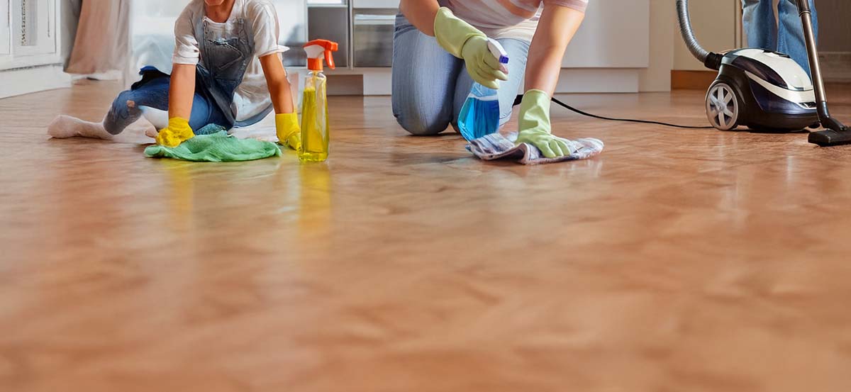 Family Cleaning Together