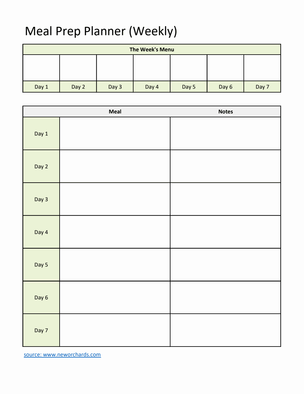  Meal Prep Planner | Free Download in (Excel)