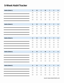 Free Monthly Habit Tracker | Customizable in Word