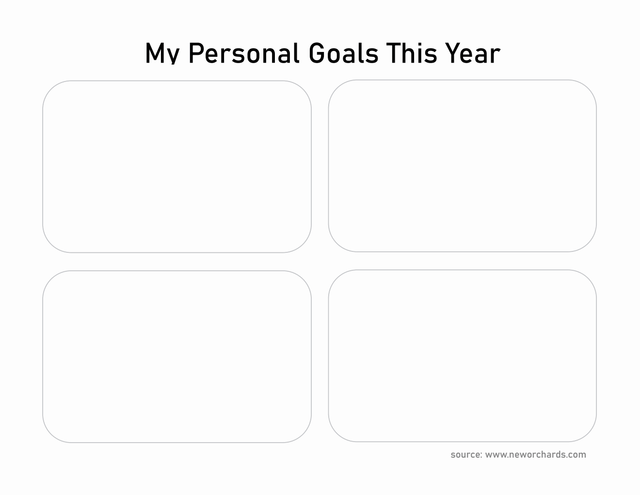 Printable New Year Goals Template | Free Word Download