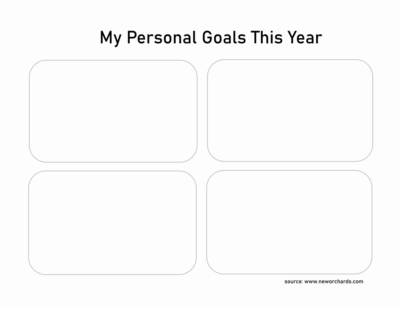 Printable New Year Goals Template | Free Excel Download