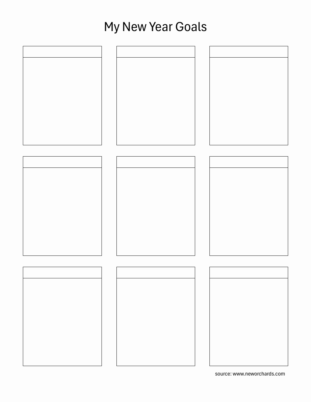 Free New Year Resolution Template in PDF (Printable)