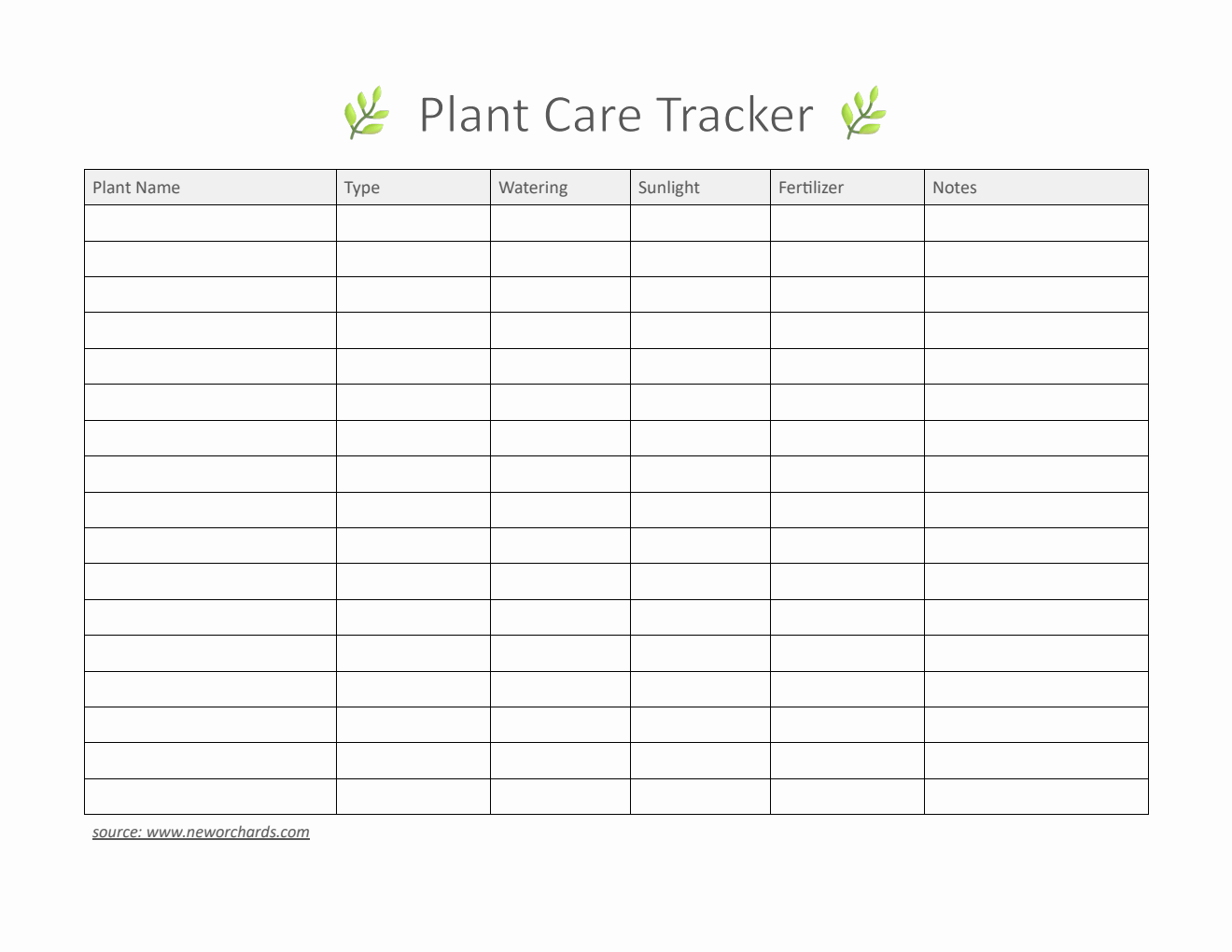  Plant Care Tracker - Free Download in PDF Format
