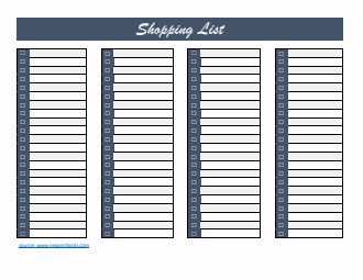 Editable Shopping List Template | Free Word Download