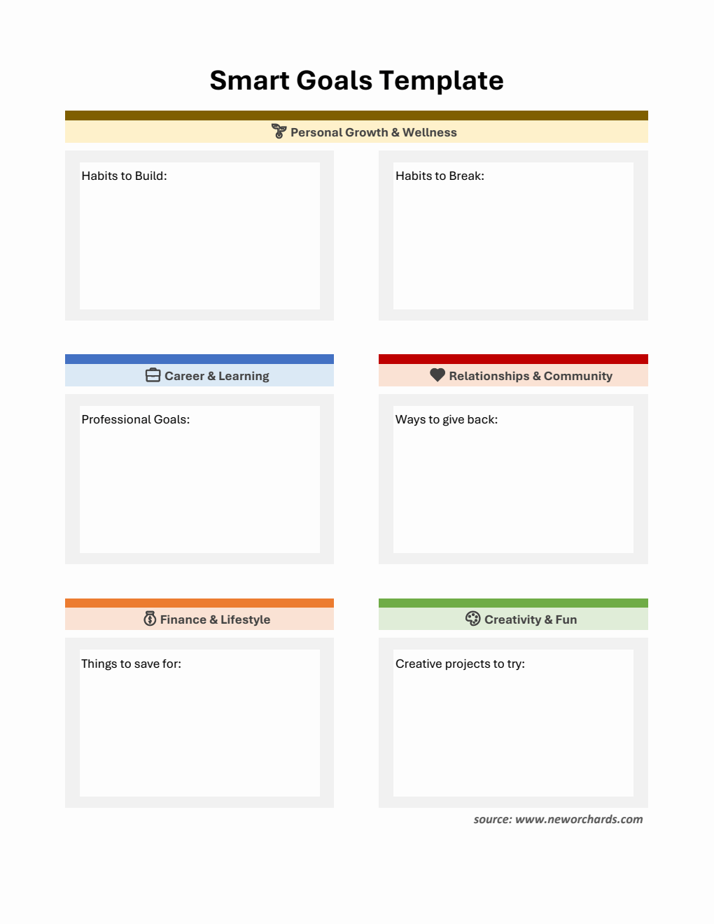 Stylish Smart Goals Template Excel