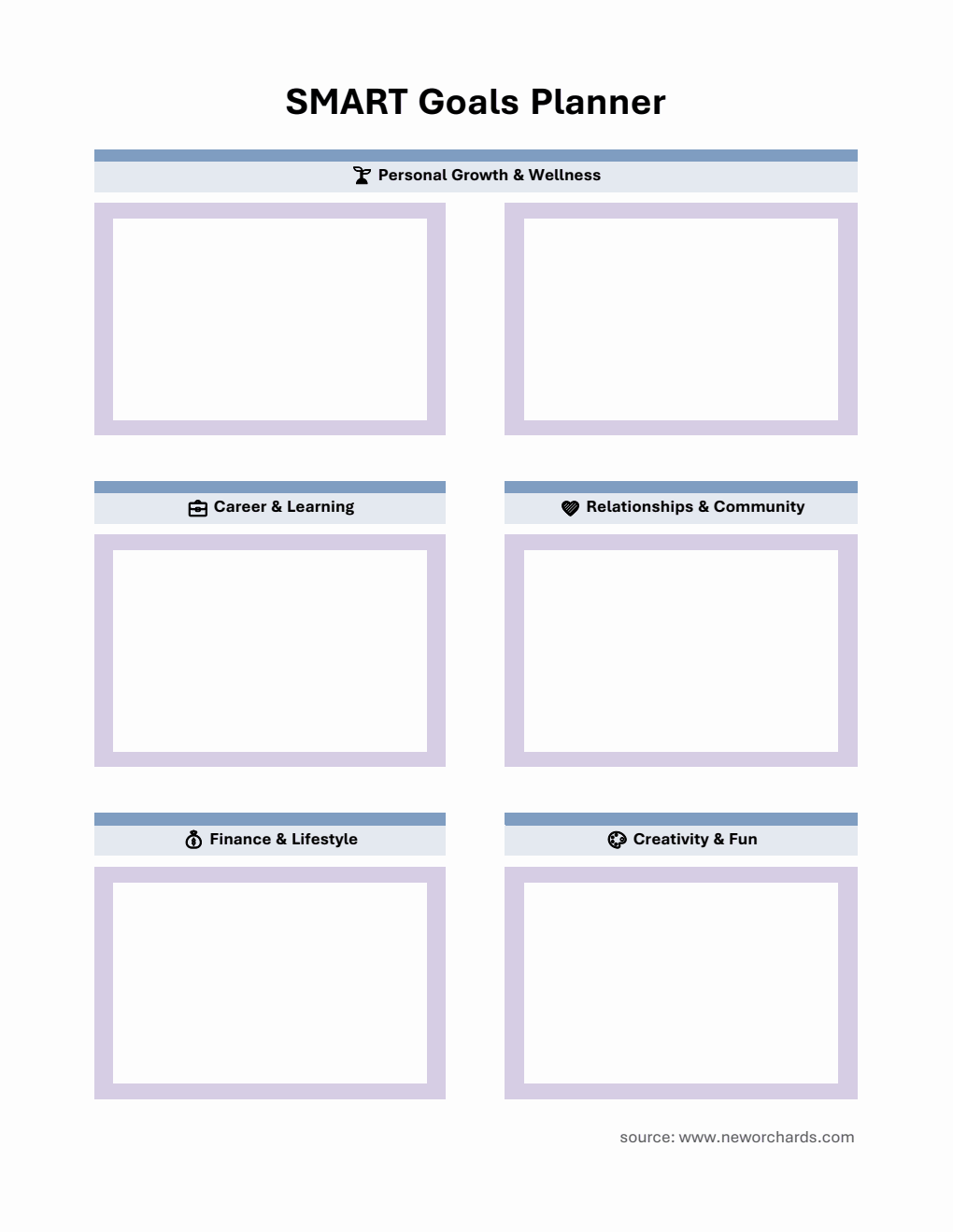 Printable Smart Goals Template PDF