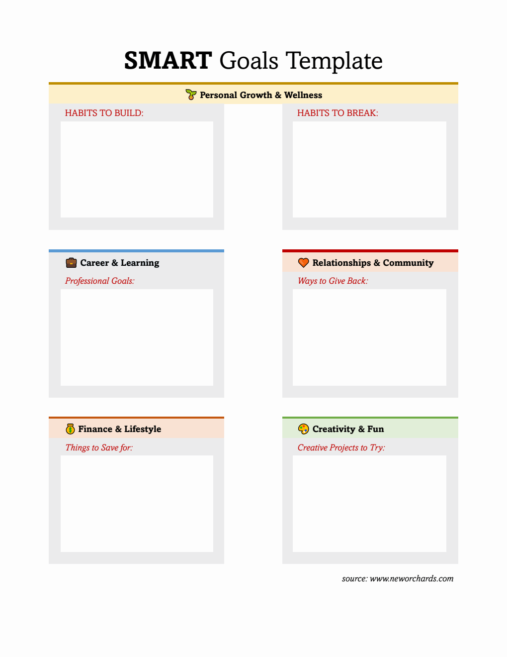 Stylish Smart Goals Template Word
