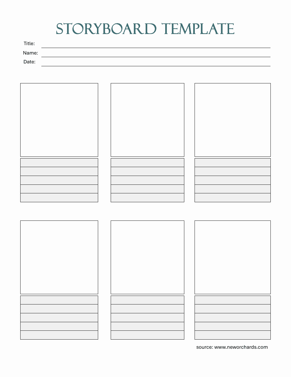 Storyboard Template PDF (Basic)