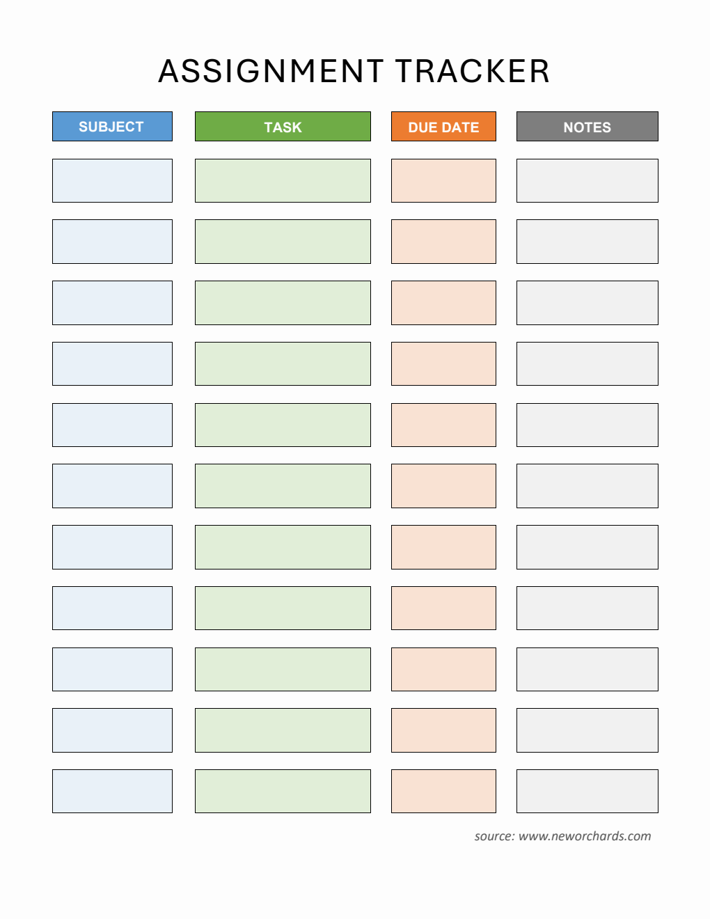 Student Planner Template - Free PDF Download (Colorful)