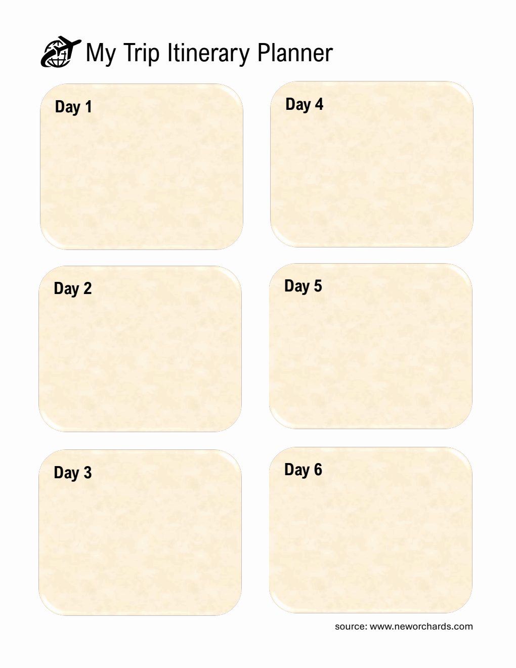 Customizable Trip Plan Template | Free PDF Download