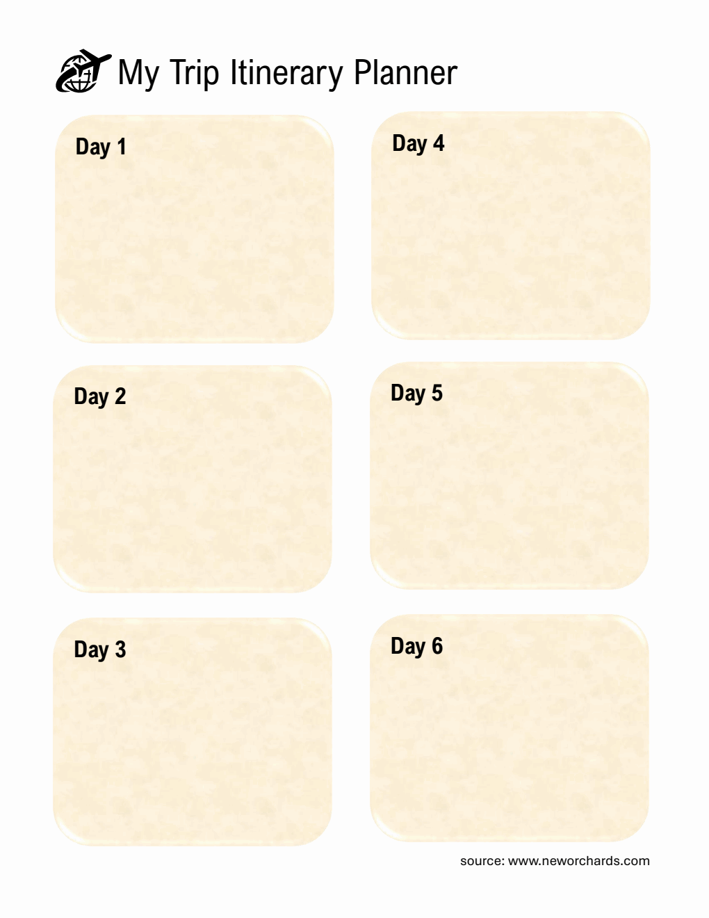 Customizable Trip Plan Template | Free Word Download