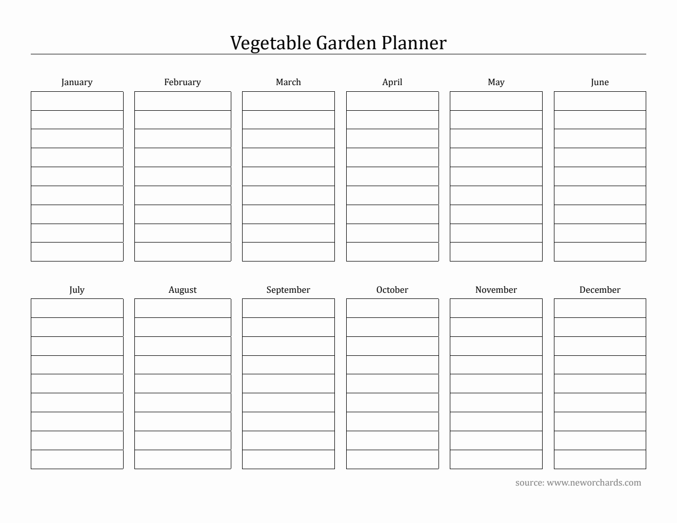 Free Printable Vegetable Garden Planner in PDF