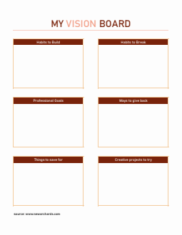 Customizable Vision Board Planner | Free PDF Download