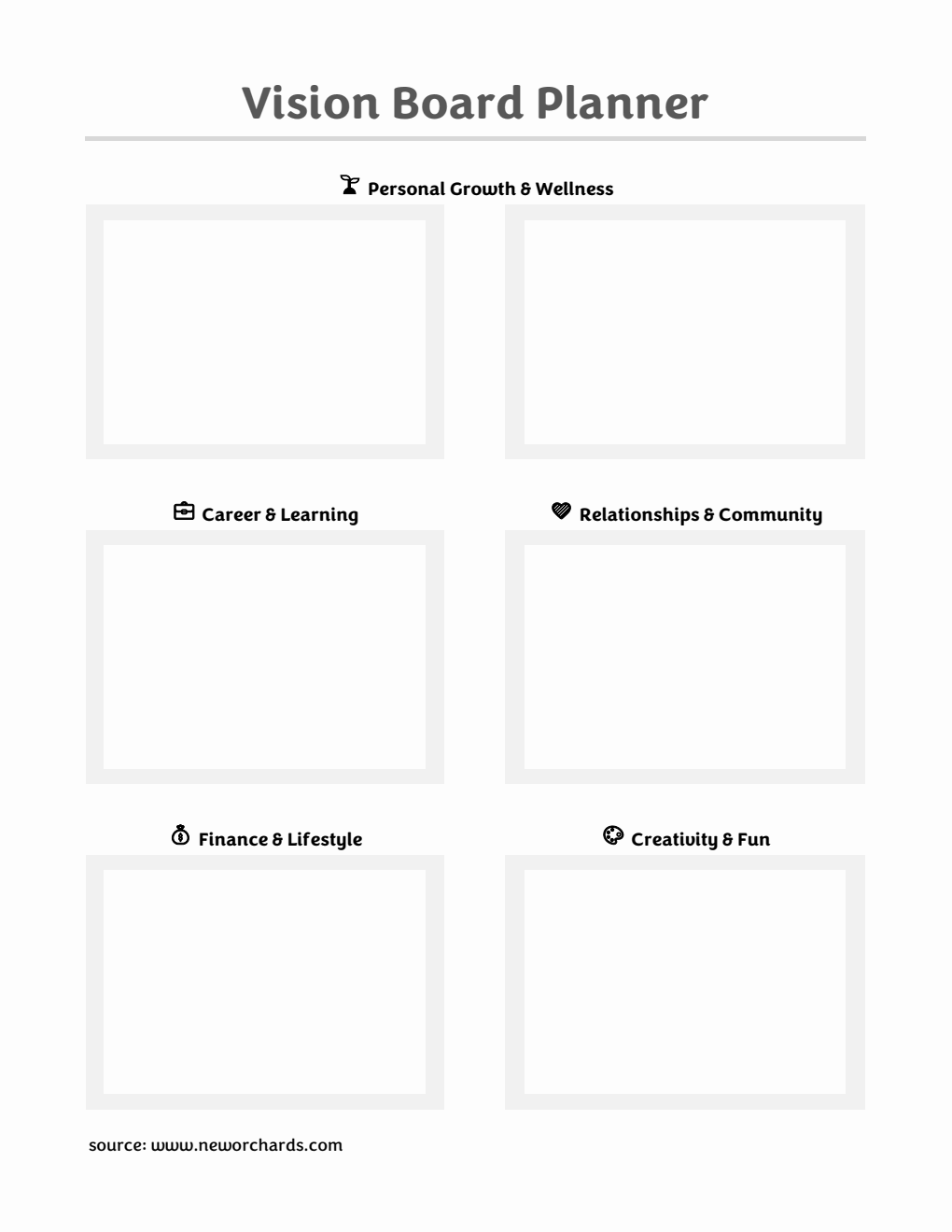 Printable Vision Board Planner | Free PDF Download