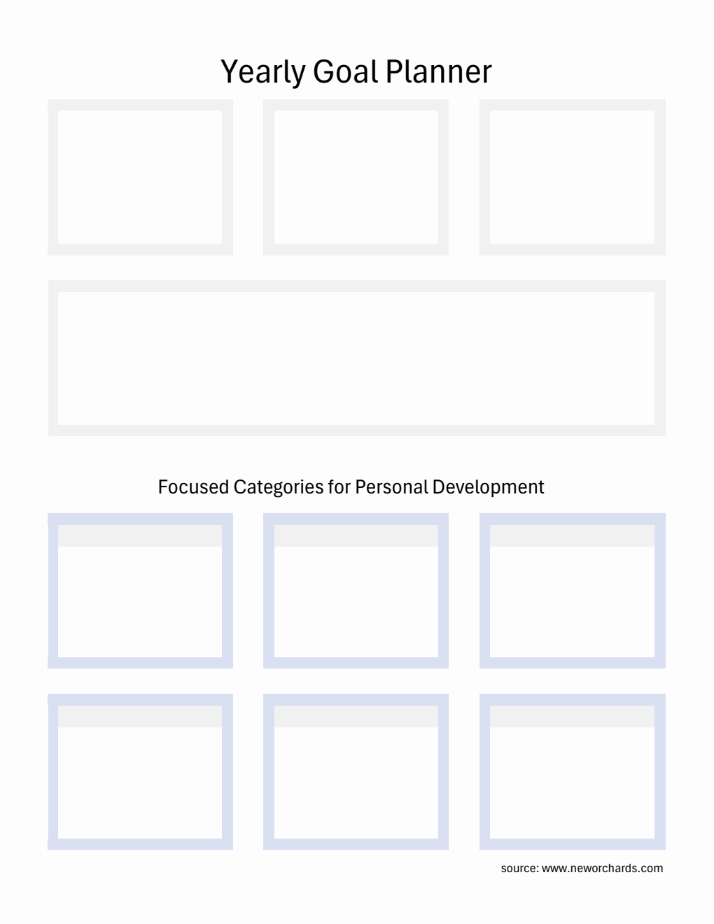 Free Blank Yearly Goal Planner PDF